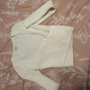 Abercrombie & Fitch Off-White Ribbed Top